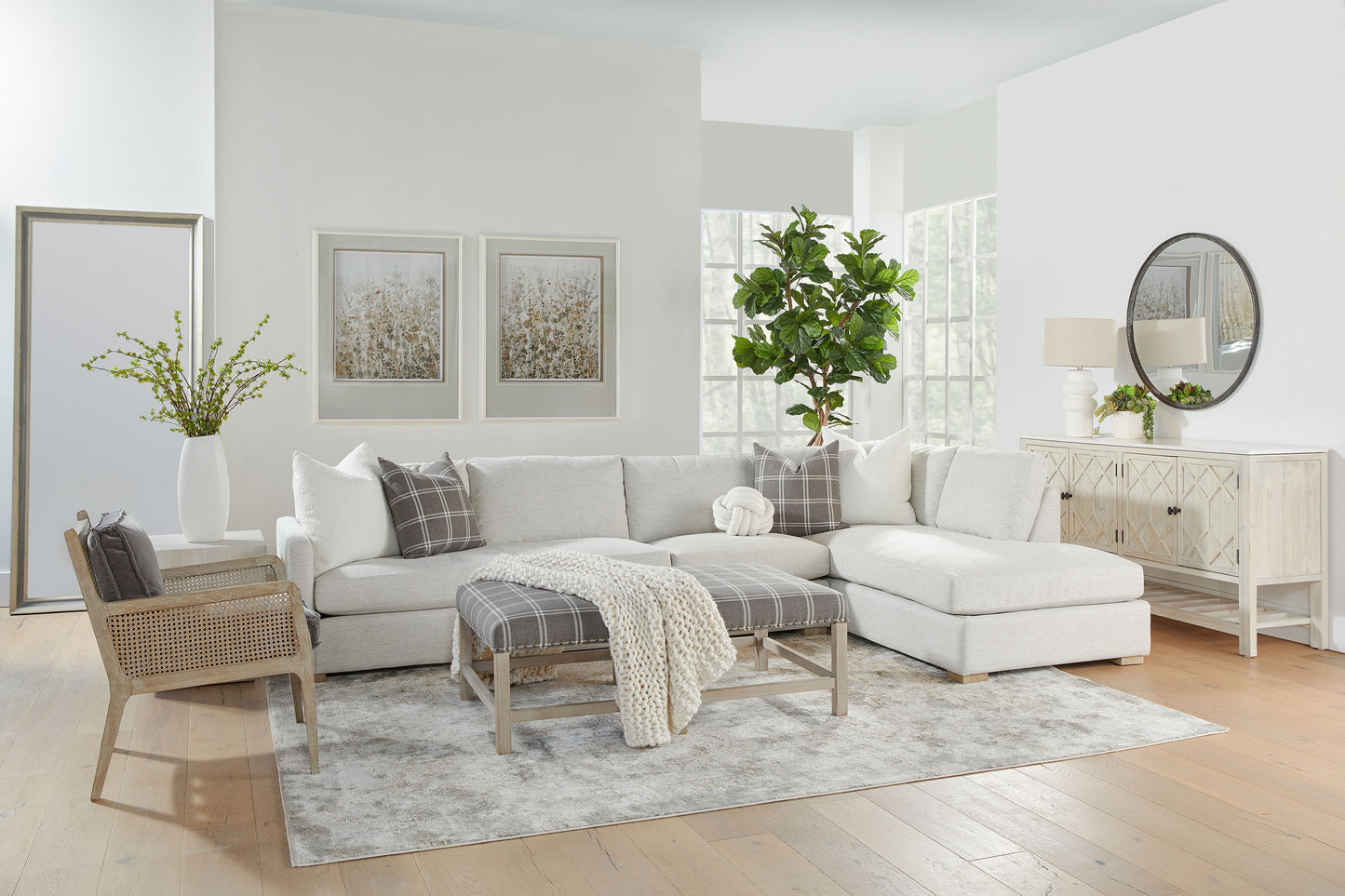 Clara Modular 2-Seat Left Slim Arm Sofa