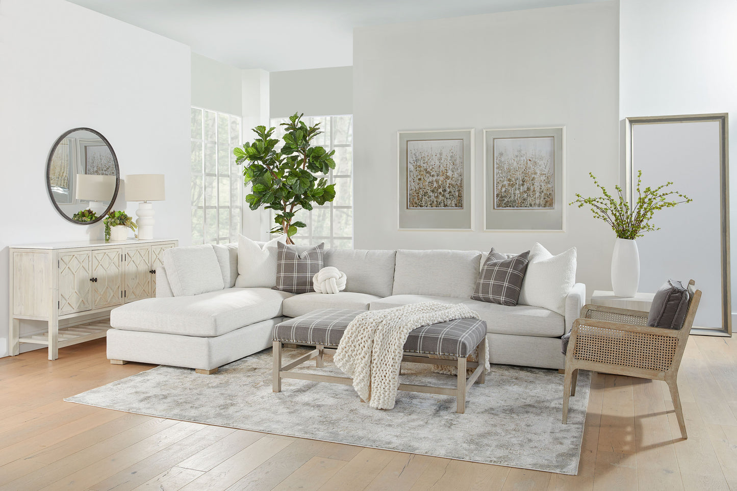 Clara Modular 2-Seat Right Slim Arm Sofa