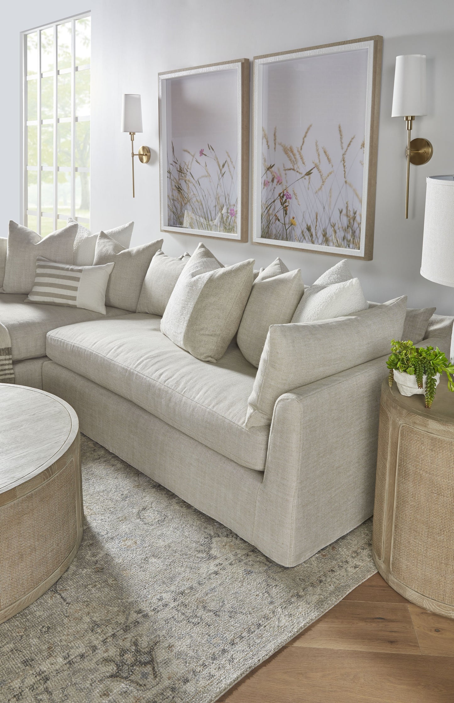 Haven 110" Lounge Slipcover LF Sectional