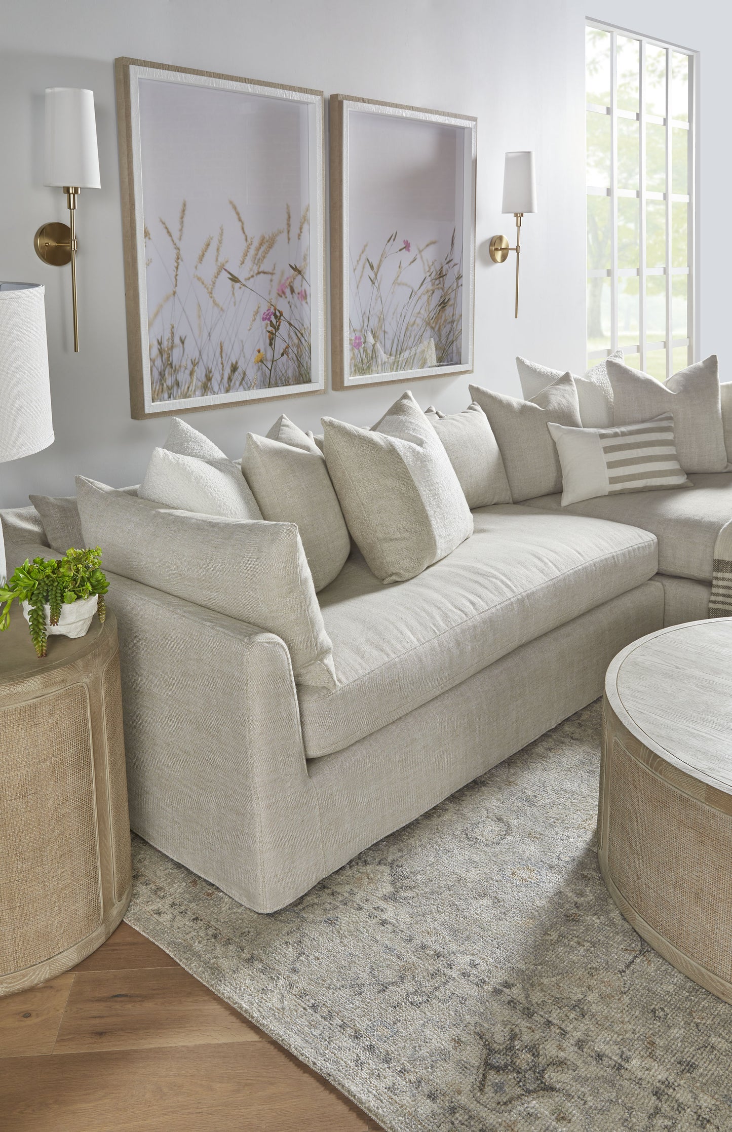 Haven 110" Lounge Slipcover RF Sectional