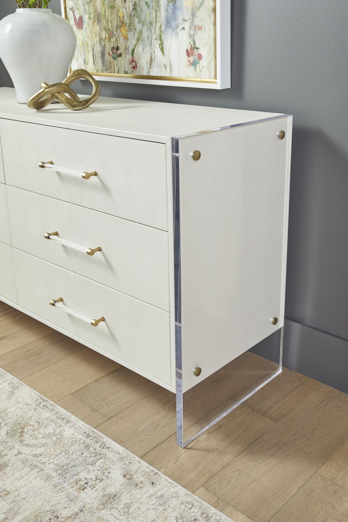 Sonia Shagreen 6-Drawer Double Dresser